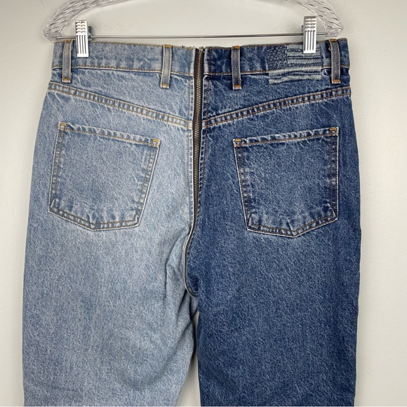 NWT Revice Ying Yang Two Tone Crop Zipper Jeans Vintage Style Size 31 or 10 - Picture 12 of 16